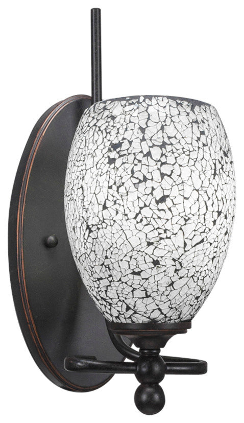 Capri 1-Light Wall Sconce, Black Fusion