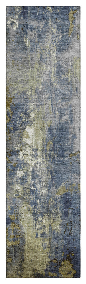 Machine Washable Indoor/Outdoor Chantille ACN1870 Khaki 2'3" x 7'6" Runner Rug