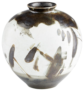 Mod Vase, Black and White, Medium
