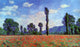 Claude Oscar Monet Poppy Field in Giverny, Gallery Wrapped Canvas, 18"x27"