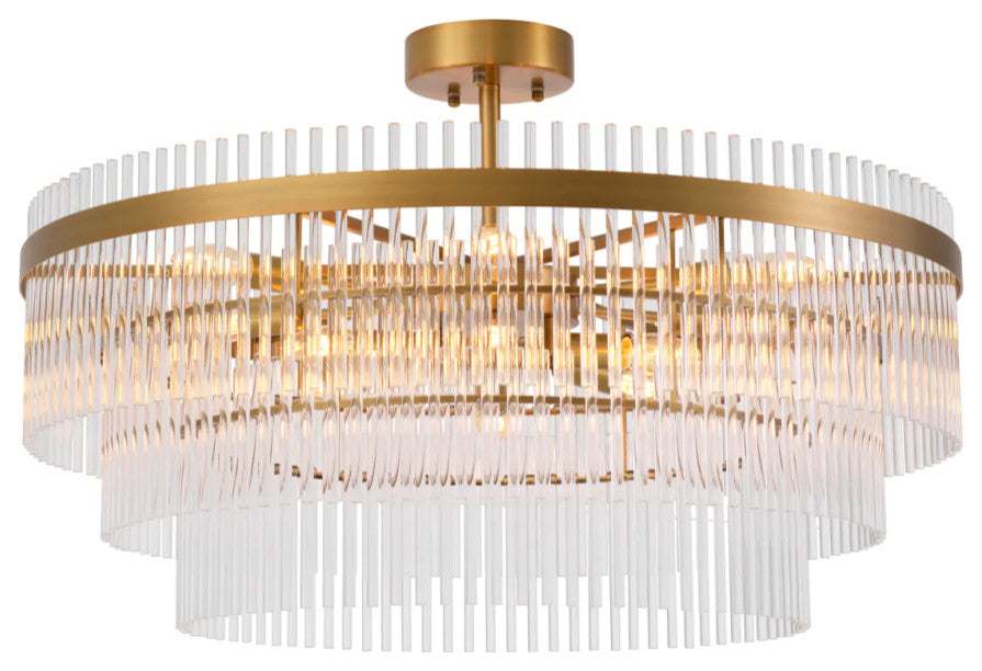 Glass Rods Tiered Ceiling Lamp, Eichholtz East