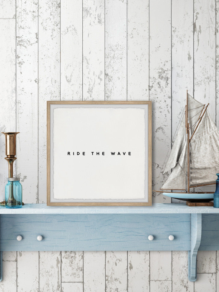 "Ride the Wave II" Framed Painting Print, 12x12