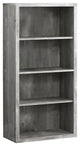 Bookshelf Bookcase Etagere 5 Tier 48"H Office Bedroom Laminate Grey