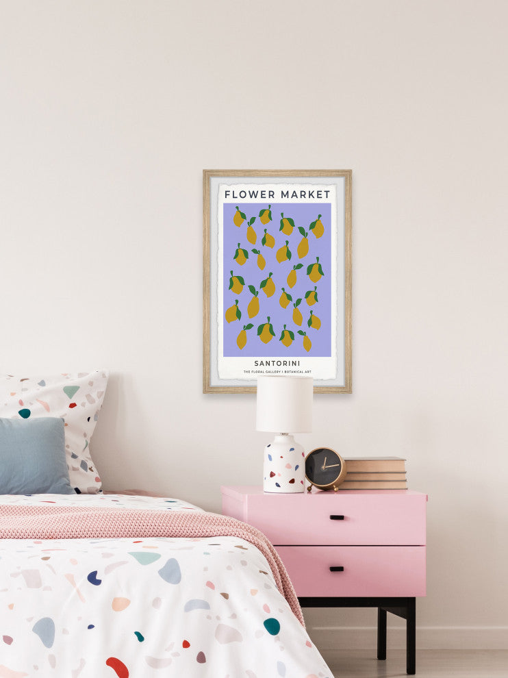 "Santorini Lemons" Framed Painting Print, 30x45