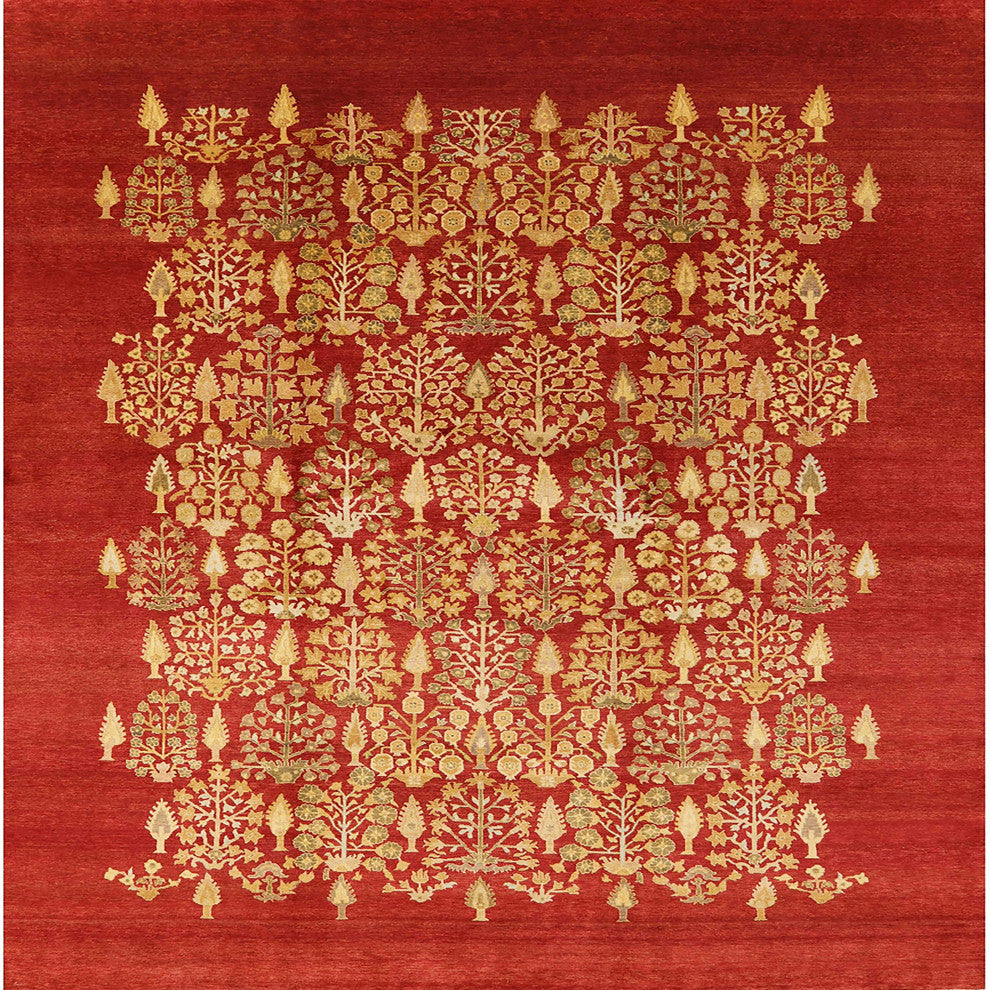 Ahgly Company Indoor Square Mid-Century Modern Area Rugs, 7' Square