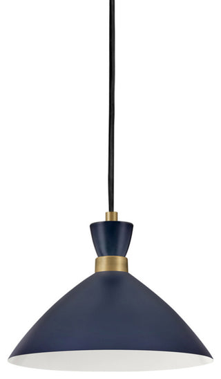 Lark 83257 Simon 1 light 13"W Pendant / Semi-Flush Ceiling - Matte Navy /