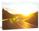 Yellow Road under Sunset, Oversized Landscape Canvas Art, 60"x28"