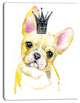 French Bulldog with Black Crown, Contemporary Animal Art Canvas, 30"x40"
