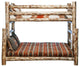 Montana Collection Twin Over Full Bunk Bed, Clear Lacquer Finish