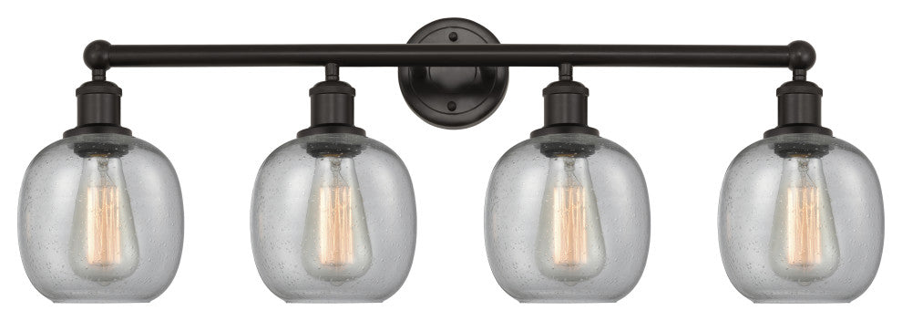 Innovations 616-4W-OB-G104 Belfast 4 Light Bath Vanity Light, Oil Rubbed Bronze