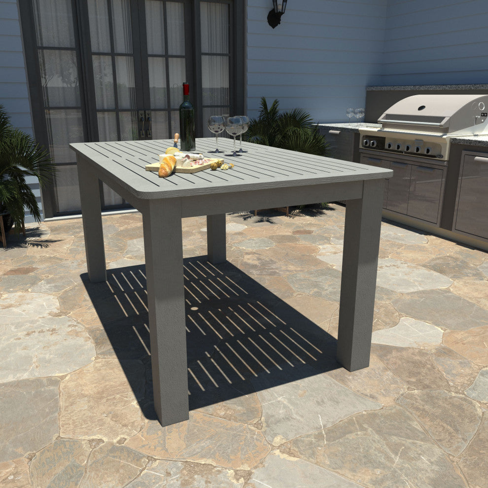 Rectangular 42x72 Counter Table, Weathered Acorn, Coastal Teak