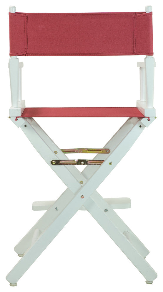 024" Director's Chair White Frame-Burgundy Canvas