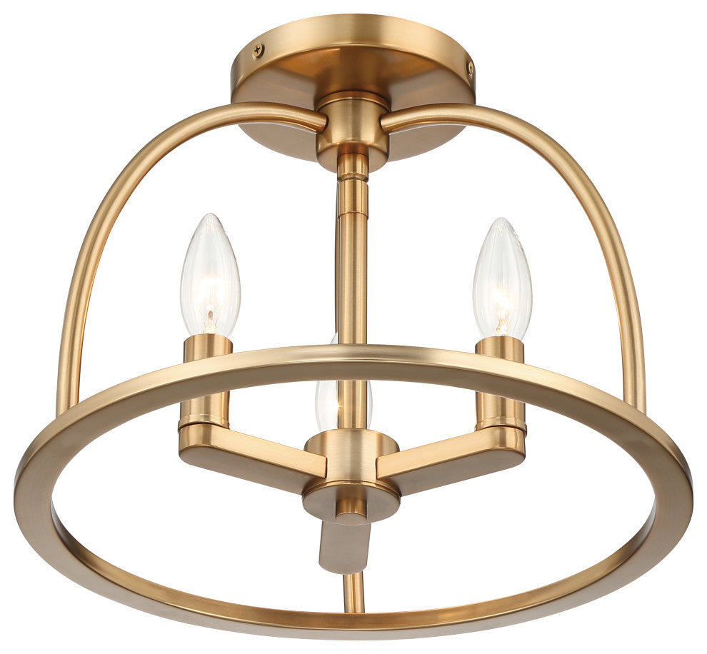 Abbott 3-Light Vibrant Gold Ceiling Mount