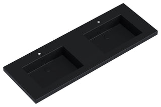 Dowell 22" FTB Resin Bathroom Vanity Basin, Black, 61wx22dx6h