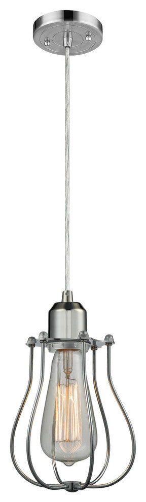 Muselet 1-Light Mini Pendant, Polished Chrome, Polished Chrome
