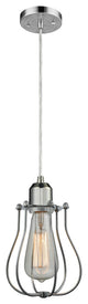 Muselet 1-Light Mini Pendant, Polished Chrome, Polished Chrome