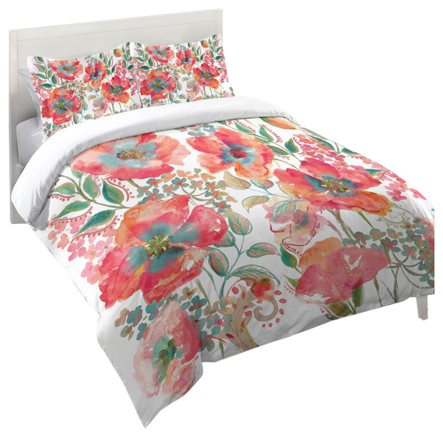 Bohemian Poppies Comforter, Queen