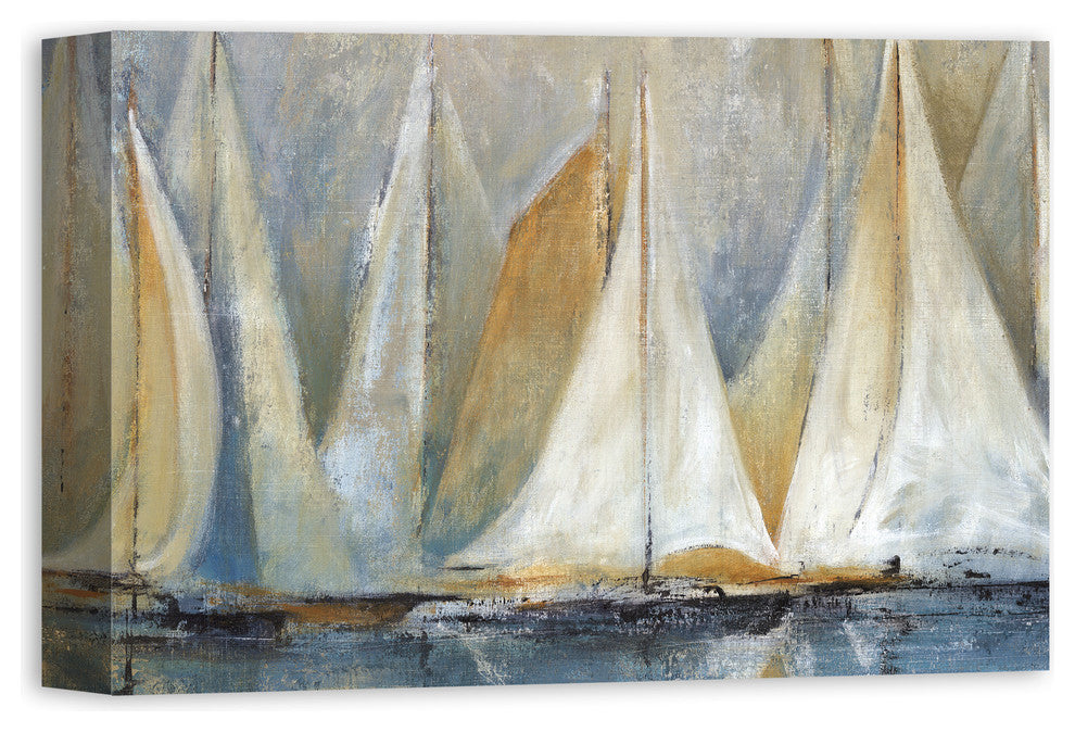 "Sailboats On Water" Canvas Wall Art, 12"x18", Unframed