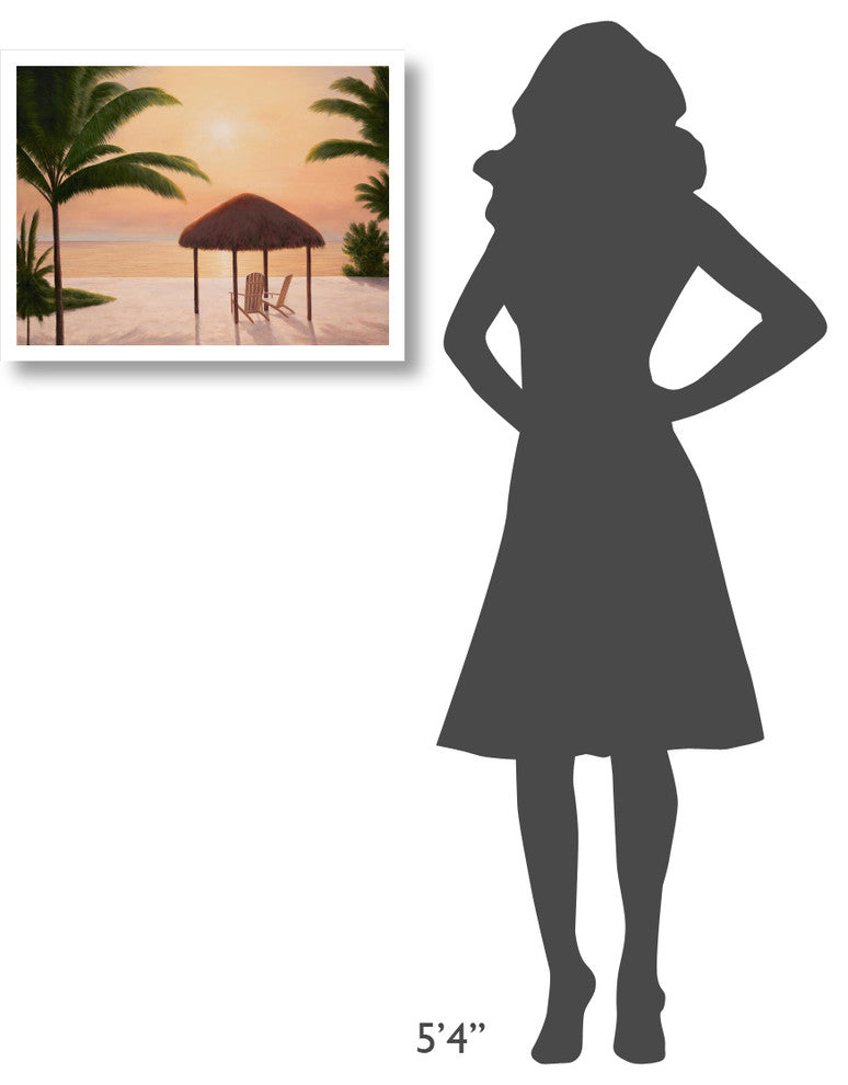 "Beach Tiki" Digital Paper Print by Diane Romanello, 26"x20"
