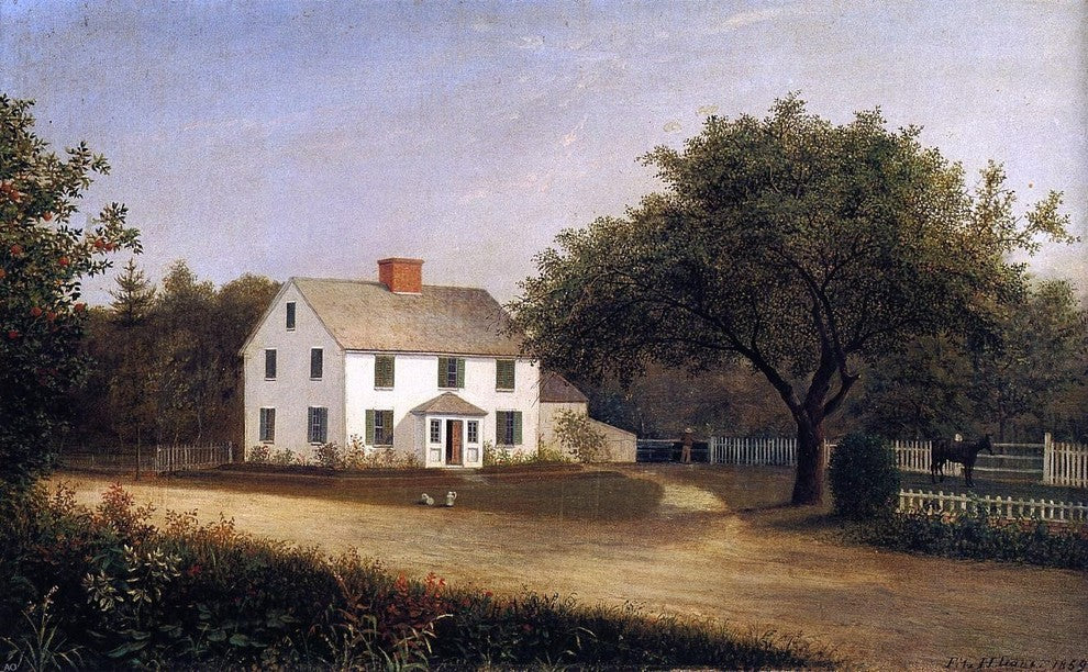 Fitz Hugh Lane Old Stevens Homestead  Castine, 18"x27" Gallery Wrapped Canvas