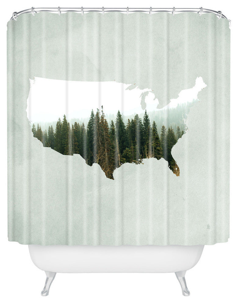 Chelsea Victoria American Landscape Shower Curtain, 72"x69"