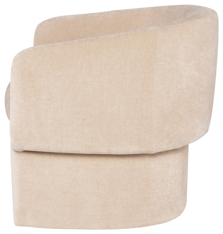 Clementine Almond Fabric Single Seat Sofa