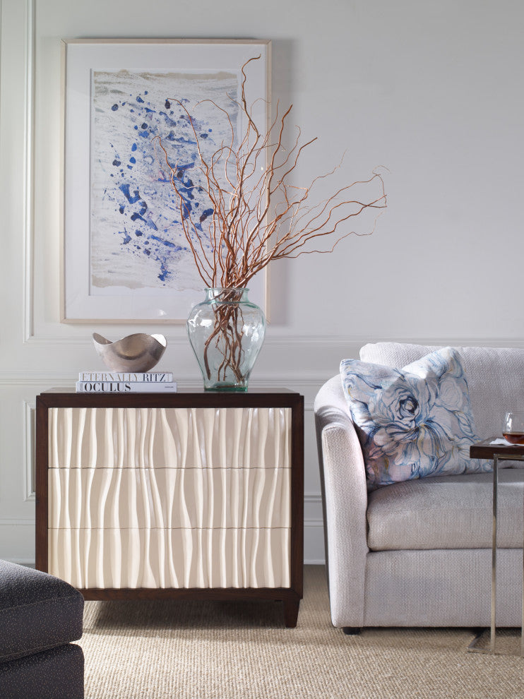 Lifestyle image showing chest in a living room setting.