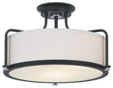 Rigel 3-Light Semi-Flush Mount, Earth Black