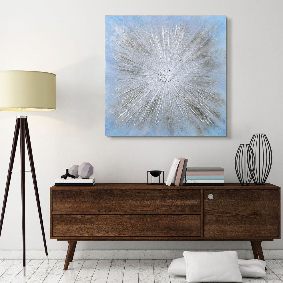 Supernova Abstract CanvasTextured Metallic Hand Painted Wall Art