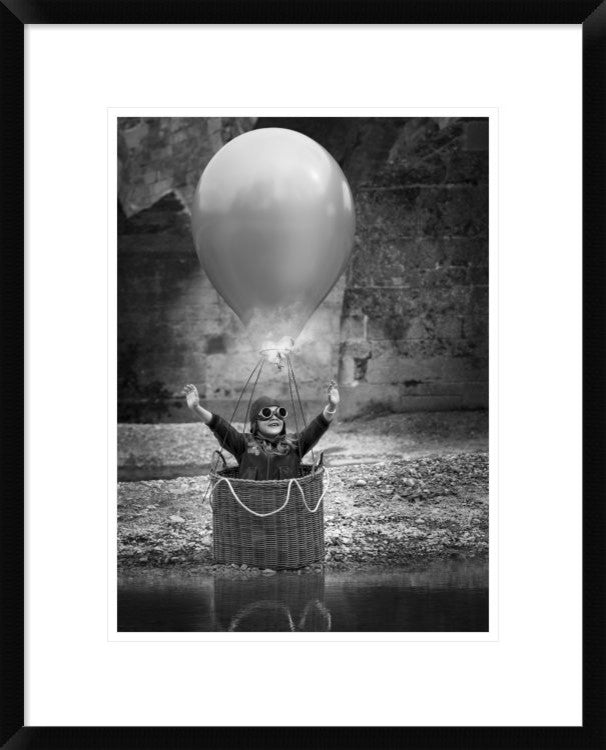 "Fly Me To The Moon" Framed Digital Print by Bruno Birkhofer, 20"x24"