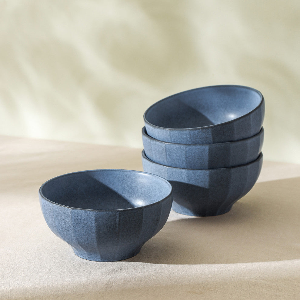 Stone Lain Rio Stoneware Bowl Set of 4, Blue