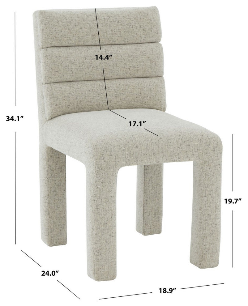 Safavieh Couture Pietro Tufted Dining Chiar, Taupe