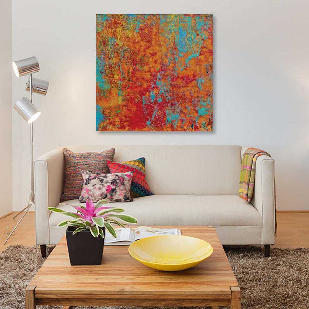 "Spark Of Connection" by Alicia Dunn, Canvas Print, 18"x18"