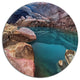 Beautiful Turquoise Melt Pool, Landscape Disc Metal Wall Art, 36"