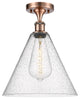 Innovations 516-1C-AC-GBC-124 1 Light Semi-Flush Mount, Antique Copper
