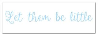 Let Them Be Little 12"x36" Canvas Wall Art, Blue