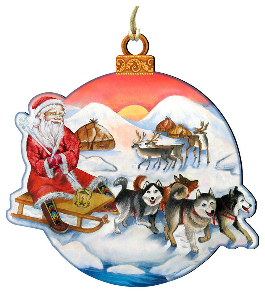 Northern Light Santa Scenic, Decorative Ornament