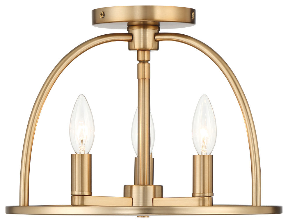 Abbott 3-Light Vibrant Gold Ceiling Mount