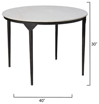 Dante Marble and Metal Dining Table