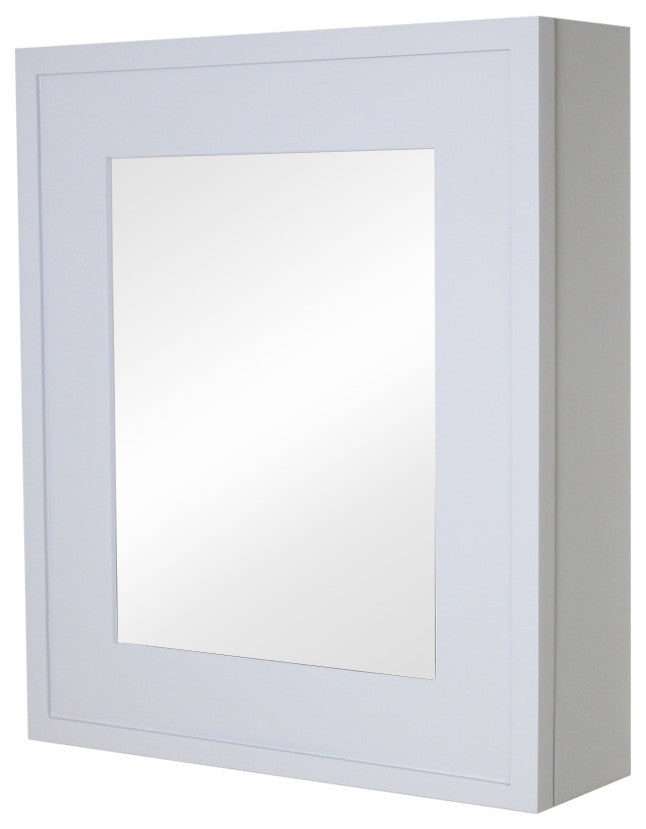 Wall Mount Mirrored Medicine Cabinet, Light Gray