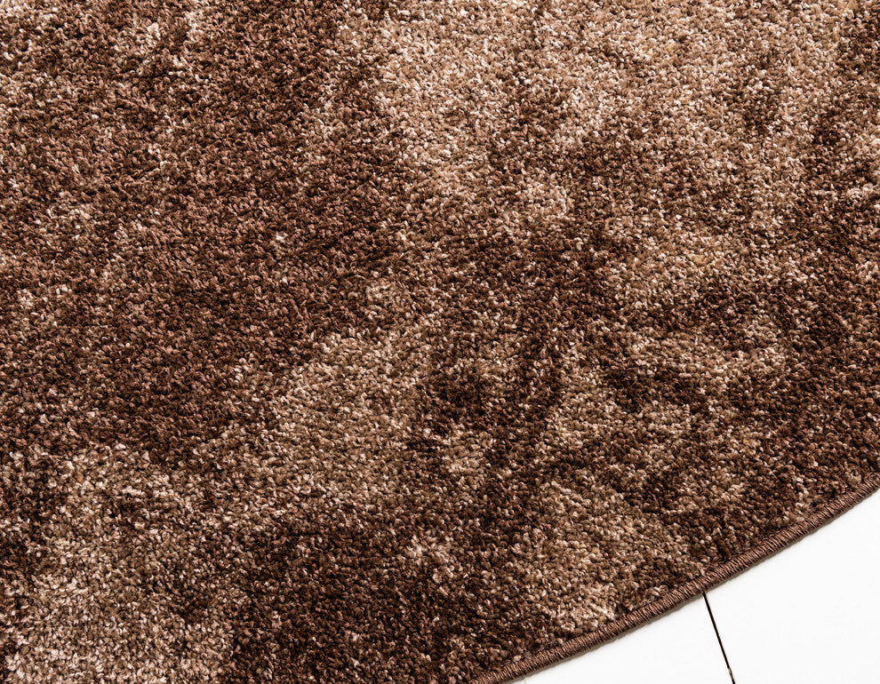 Unique Loom Brown Autumn Plymouth 3'' 3 x 3'' 3 Round Rug