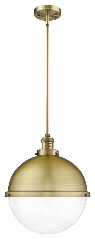 Innovations 201S-BB-HFS-122-BB-LED Hampden 1 Light Pendant, Brushed Brass