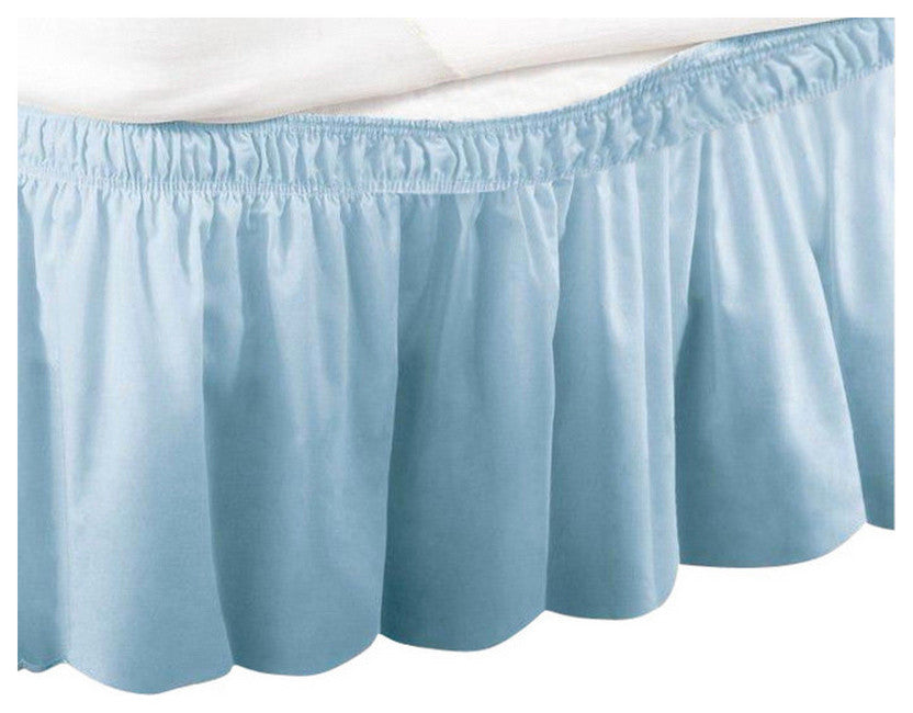 Wrap Around Bed Skirt, Navy Blue, California King