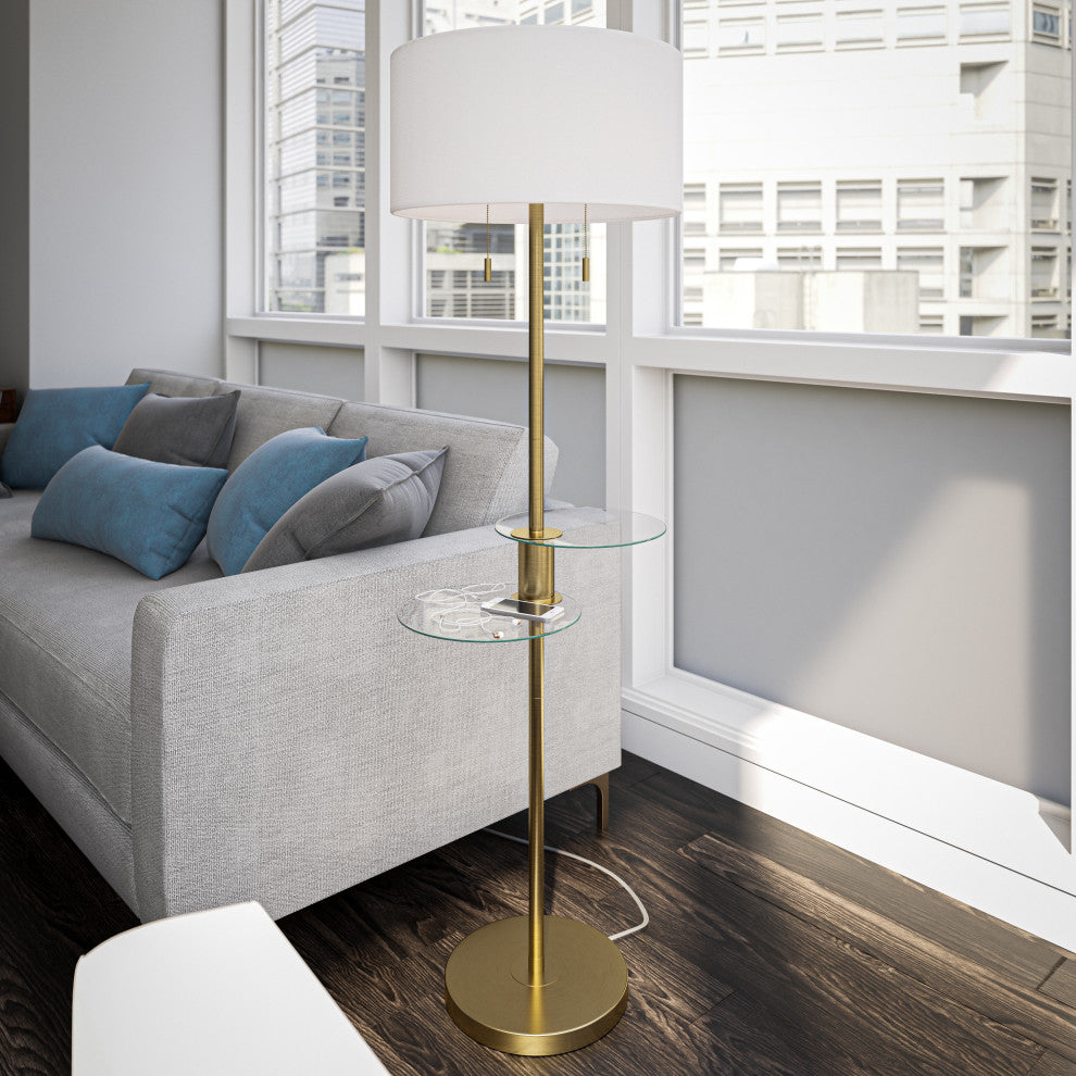 Kenroy 34307AB 2-Light Floor Lamp, Harmon