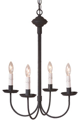 4-Arm Grandview Chandelier with Gray Sleeves