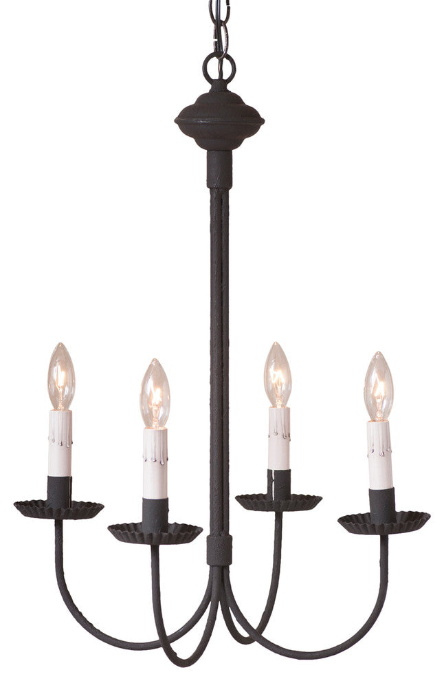 4-Arm Grandview Chandelier with Gray Sleeves