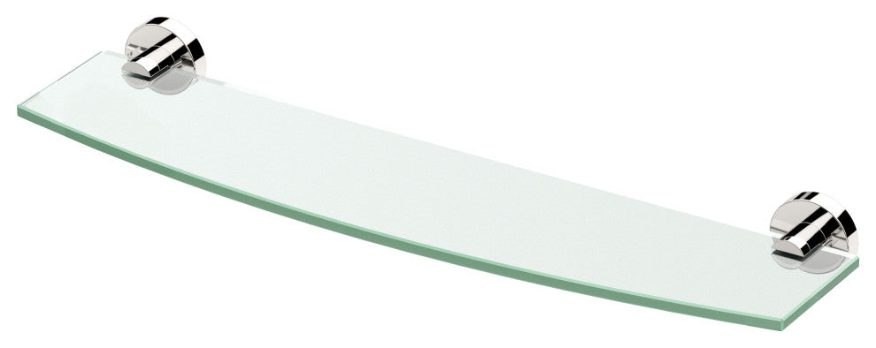 Glam Glass Shelf, Polished Nickel