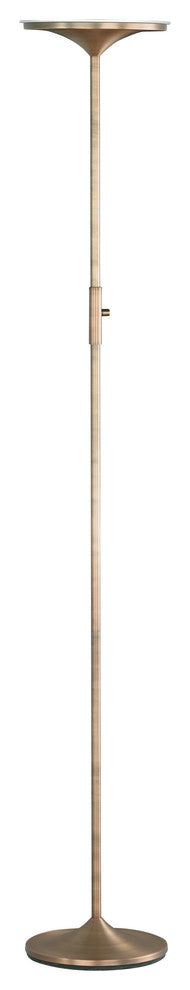Leipzig LED Torchiere, Satin Brass