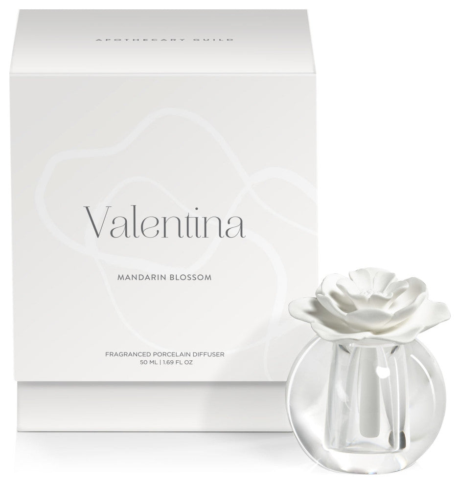 Valentina 50 ml Crystal Ball Porcelain Diffuser, Mandarin Blossom