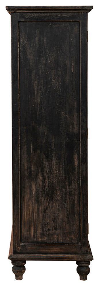 Nagle 59" Tall Storage Cabinet, Black